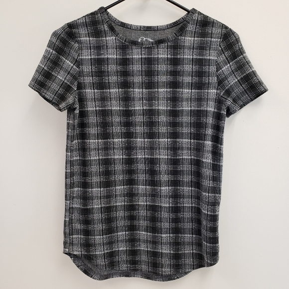 Art Class Black White Plaid Top Size Medium - Picture 1 of 5